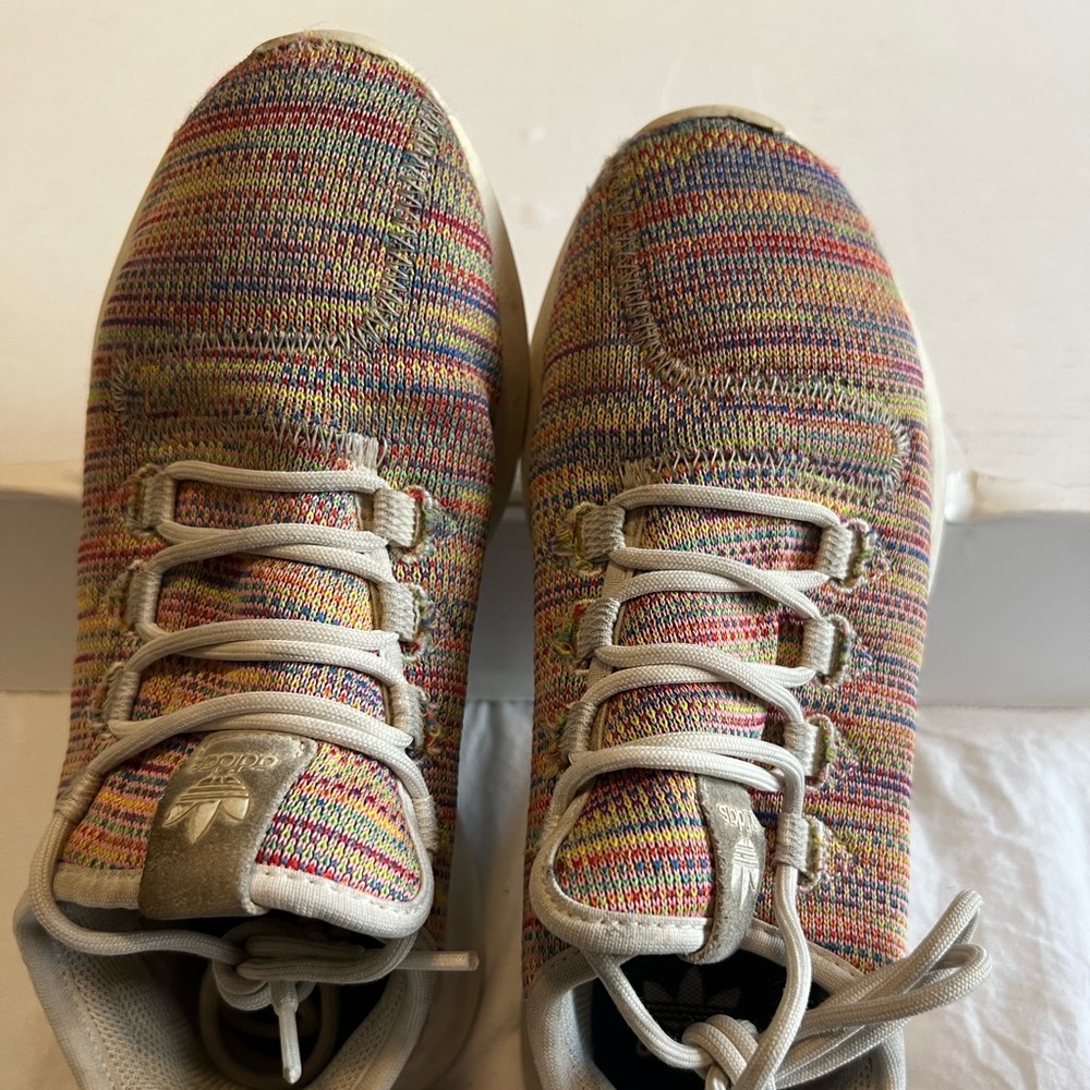 Adidas sneaker- Youth 4, multi color, comfort cross over top.